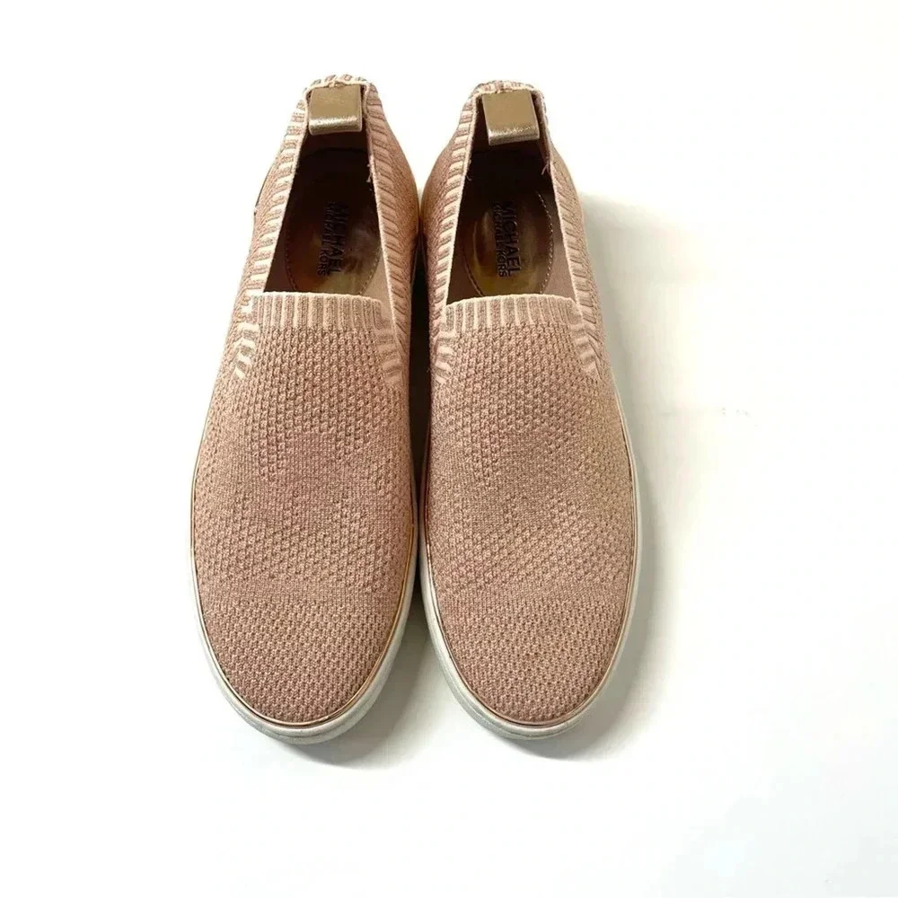 MICHAEL Michael Kors Women's Skyler Slip-On Sneakers Rose Gold Size 9